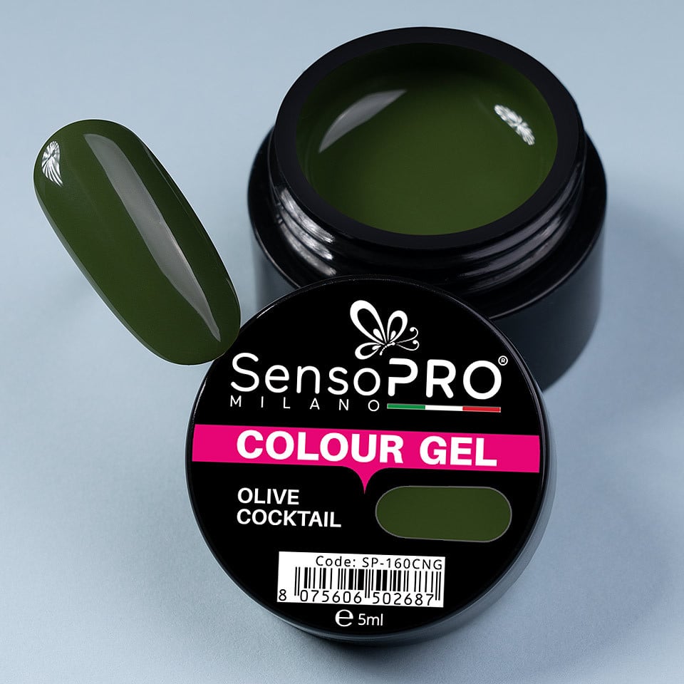 Gel UV Colorat Olive Cocktail 5ml, SensoPRO Milano - 3 | YEO