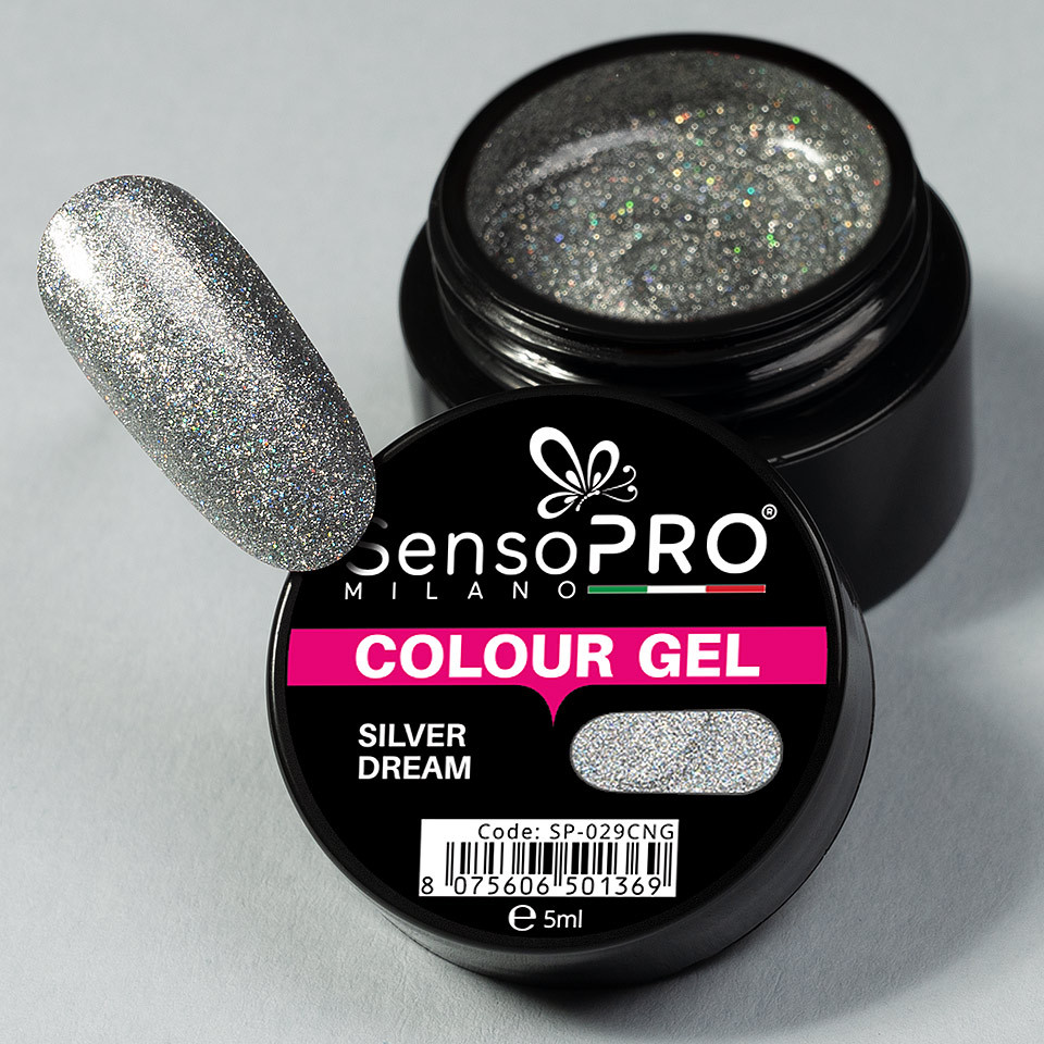 Gel UV Colorat Silver Dream 5ml, SensoPRO Milano - 1 | YEO