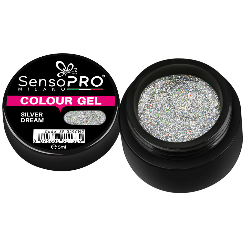 Gel UV Colorat Silver Dream 5ml, SensoPRO Milano