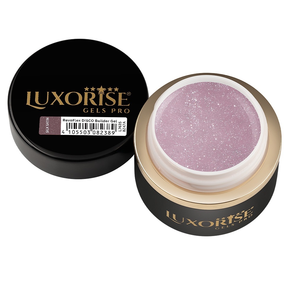 Gel UV Constructie Unghii RevoFlex Disco LUXORISE 15ml, Silk Satin - 1 | YEO