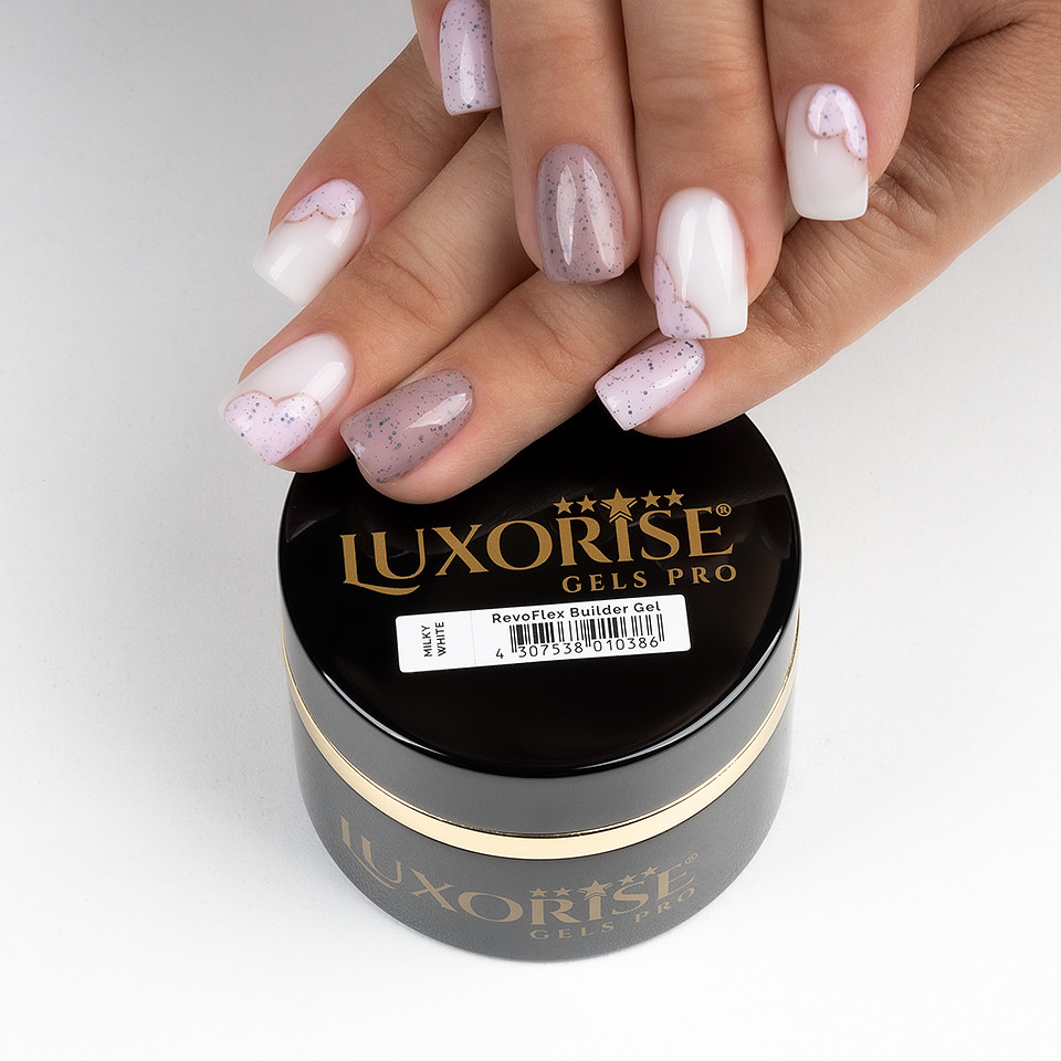 Gel UV Constructie Unghii RevoFlex LUXORISE 15ml, Milky White - 3 | YEO