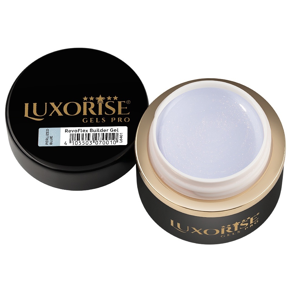 Gel UV Constructie Unghii RevoFlex LUXORISE 15ml, Perlized Blue - 2 | YEO