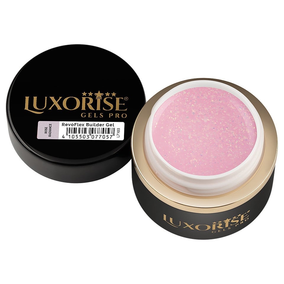 Gel UV Constructie Unghii RevoFlex LUXORISE 15ml, Rose Radiance - 1 | YEO