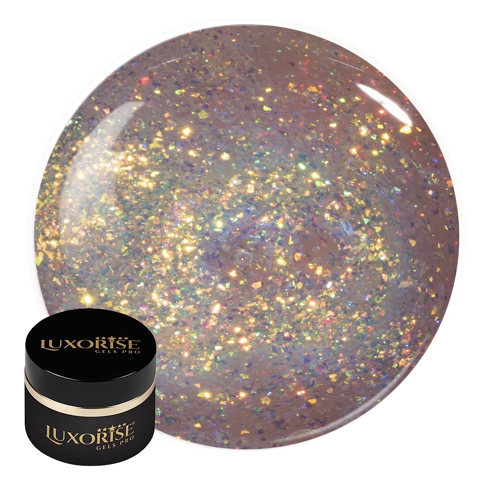 Gel UV Constructie Unghii RevoFlex LUXORISE 30ml, Glassy Galaxy