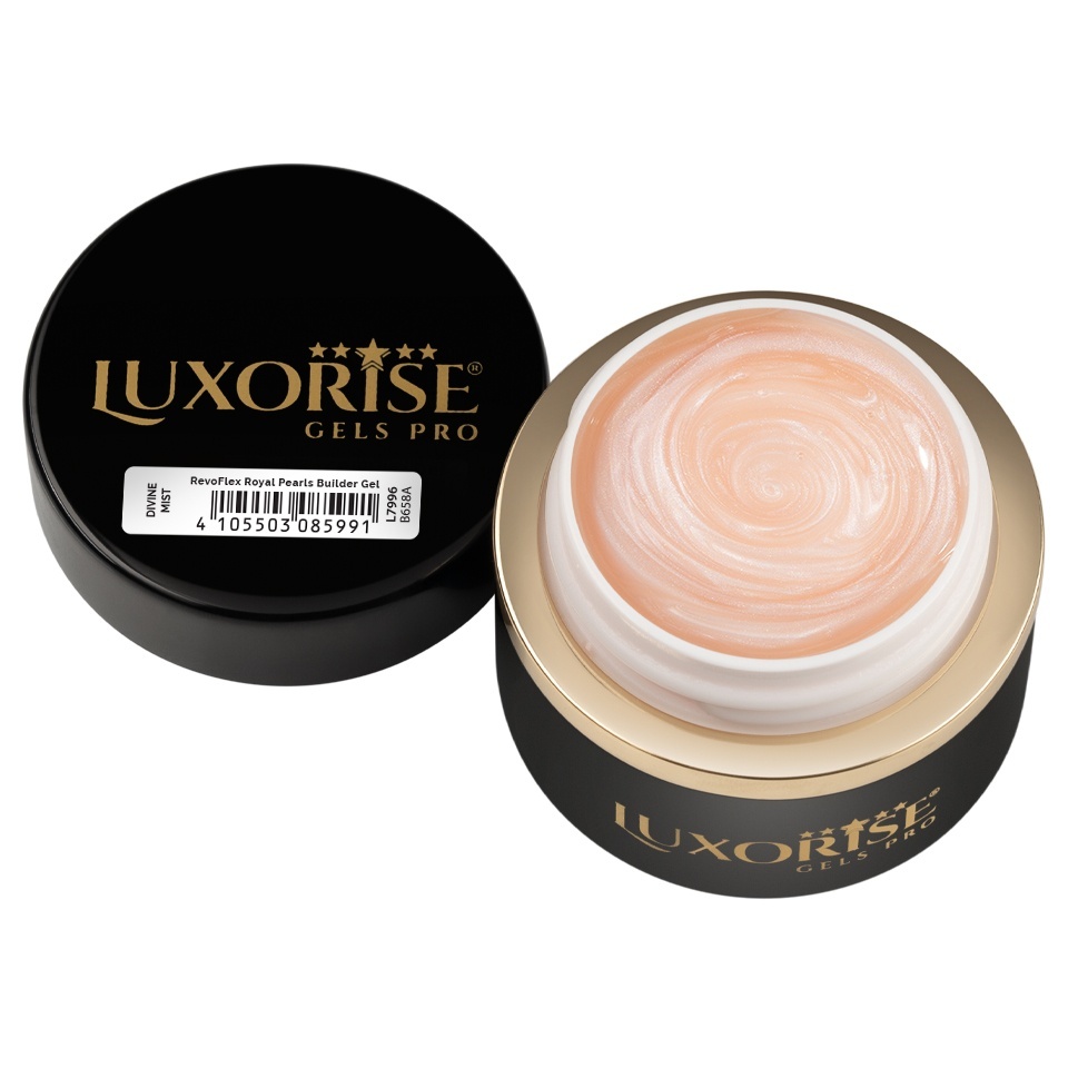 Gel UV Constructie Unghii RevoFlex Royal Pearls LUXORISE 15ml, Divine Mist - 2 | YEO