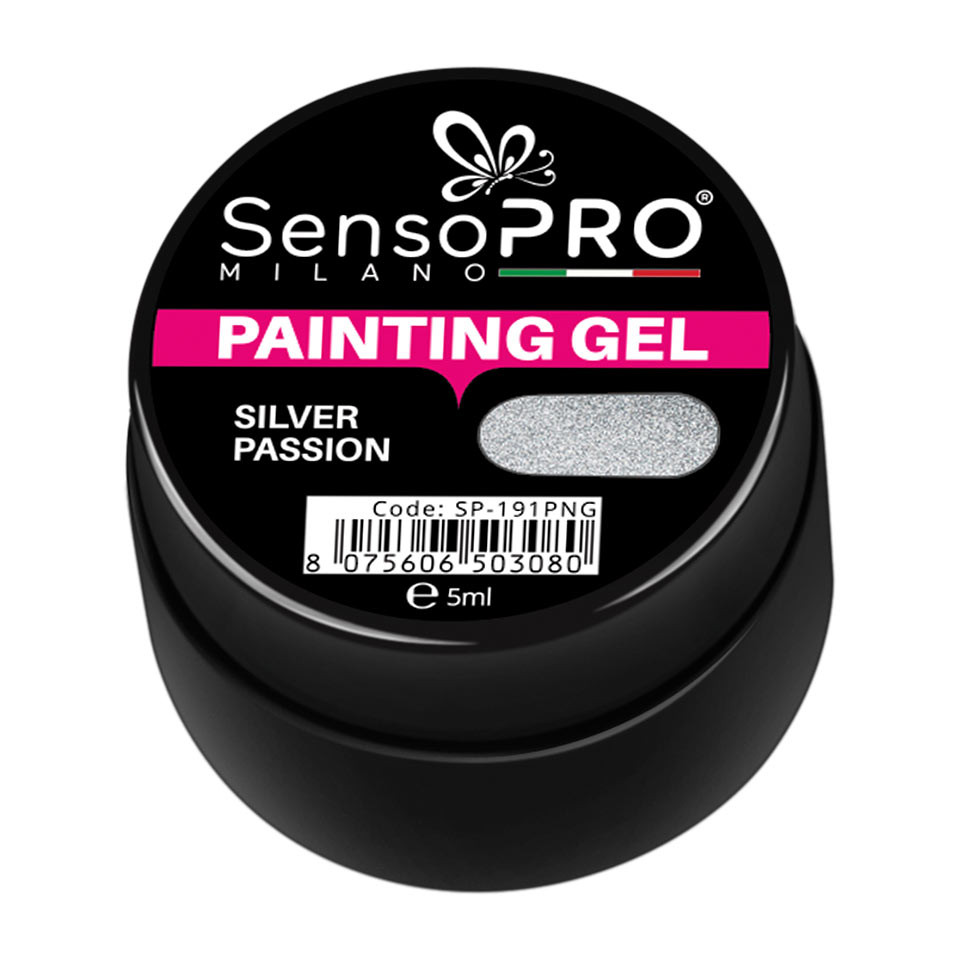Gel UV Pictura Unghii Silver Passion 5ml, SensoPRO Milano - 1 | YEO