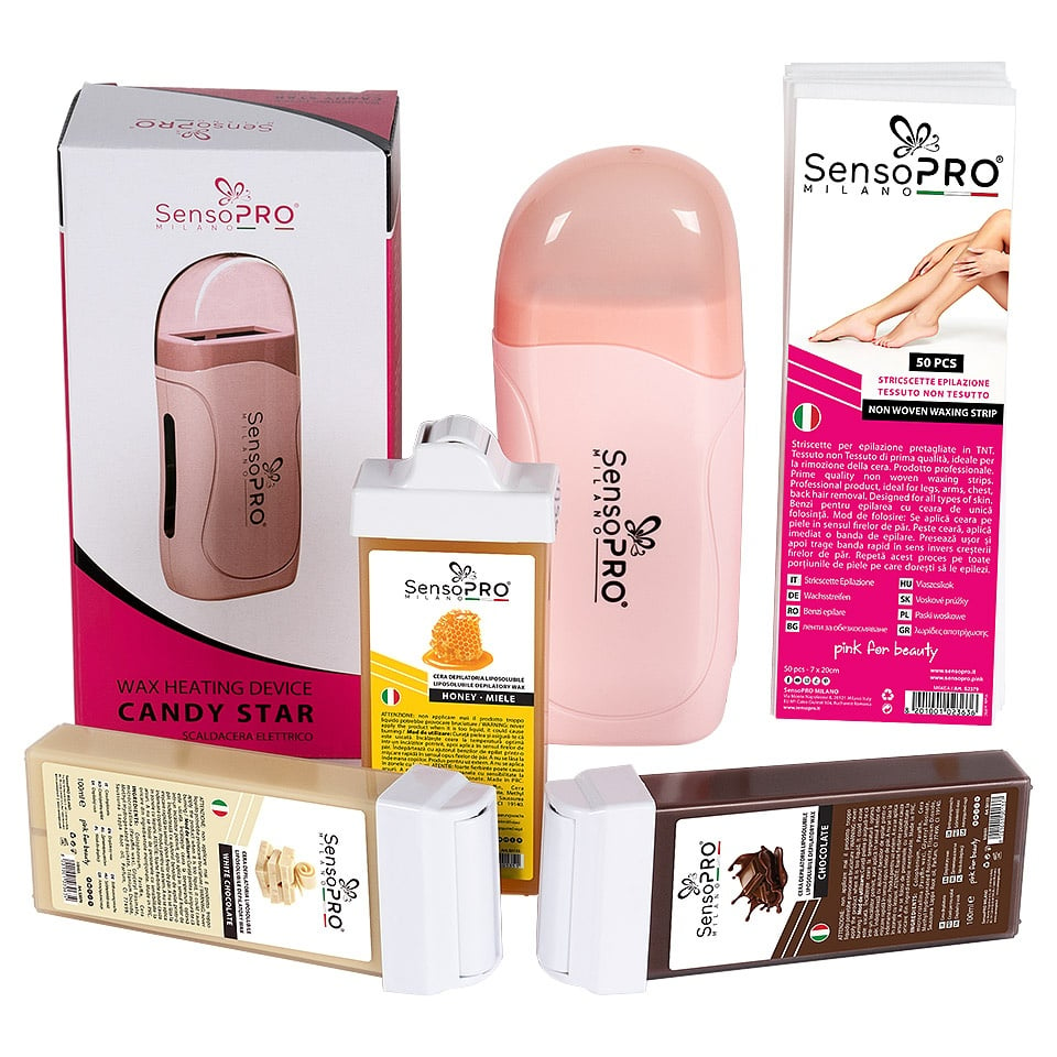 Kit Epilare Ceara SensoPRO Milano, My Chocolate Passion + CADOU Rezerva Ceara Aplicator Ingust