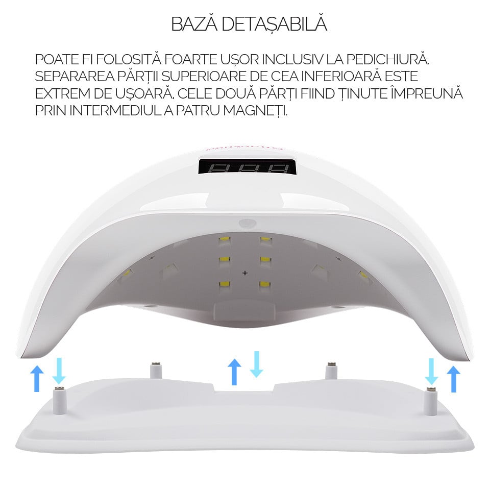 Lampa UV LED 48W SUN5 PRO SensoPRO Milano, White - 3 | YEO