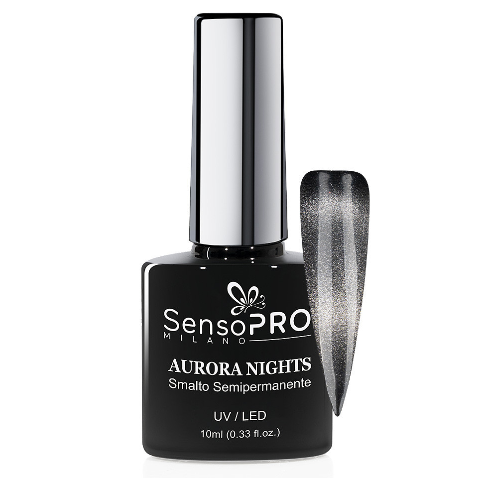 Oja Semipermanenta Aurora Nights SensoPRO Milano 10ml, Midnight Mission 19