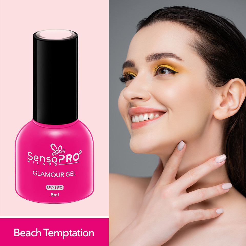 Oja Semipermanenta Glamour Gel SensoPRO Milano 8ml, Beach Temptation #84 - 1 | YEO