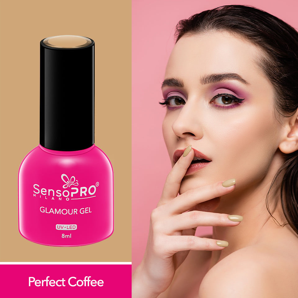 Oja Semipermanenta Glamour Gel SensoPRO Milano 8ml, Perfect Coffee #20 - 1 | YEO