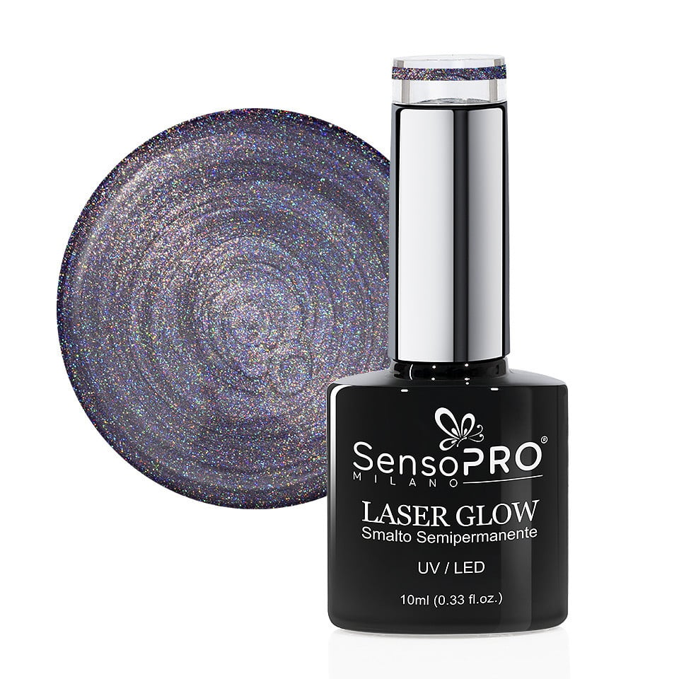 Oja Semipermanenta Holografica Laser Glow SensoPRO Milano 10ml, Galaxy Vibe #05