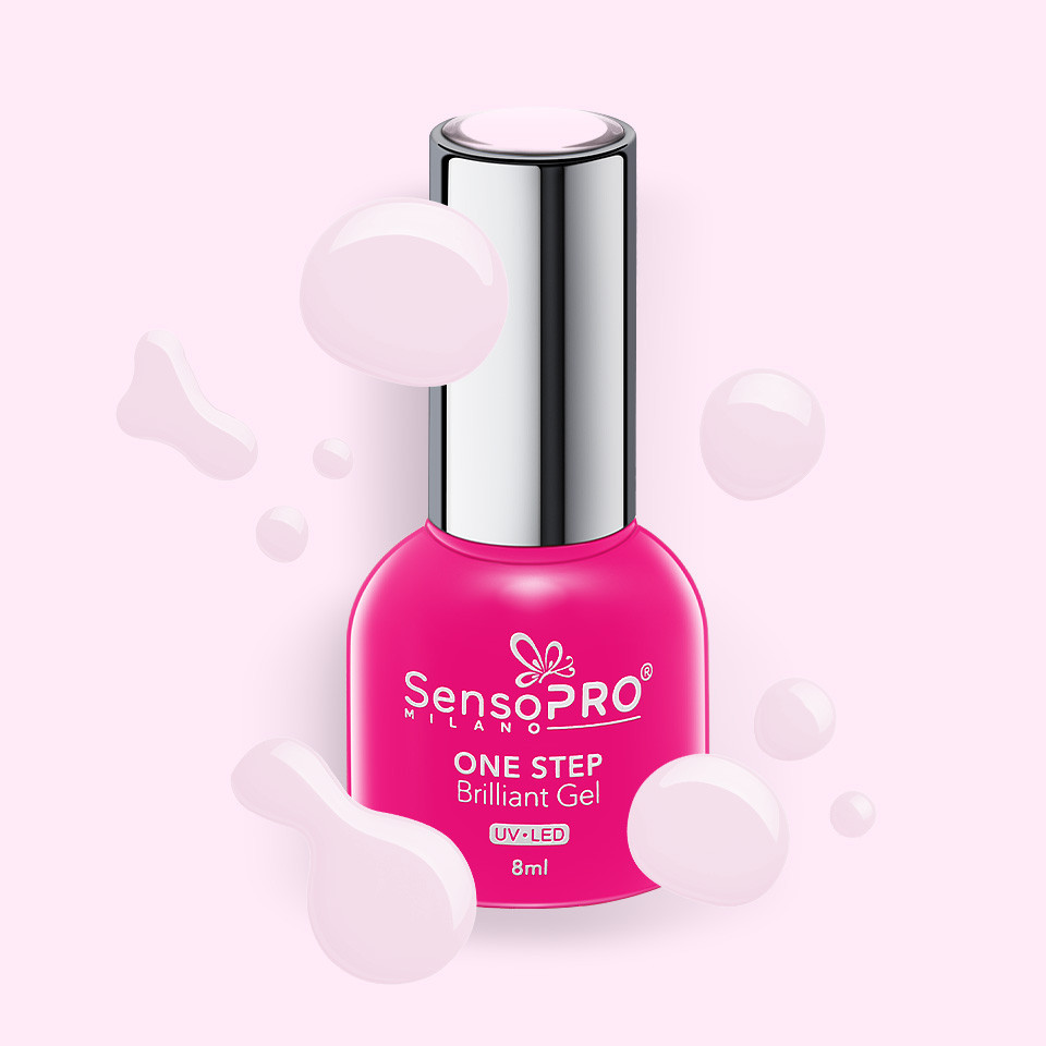 Oja Semipermanenta One Step Brilliant Gel SensoPRO Milano 8ml, Angel Energy #60 - 1 | YEO