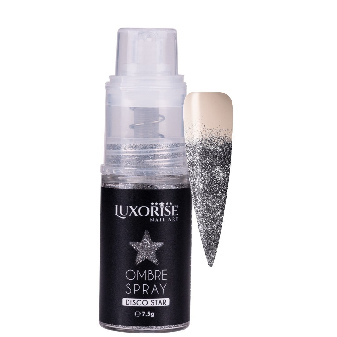 Ombre Spray Nail Art LUXORISE Disco - Midnight Black