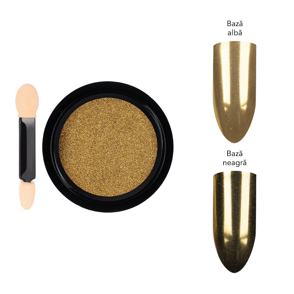 Pigment Unghii Mirror Powder LUXORISE, Gold - 1 | YEO