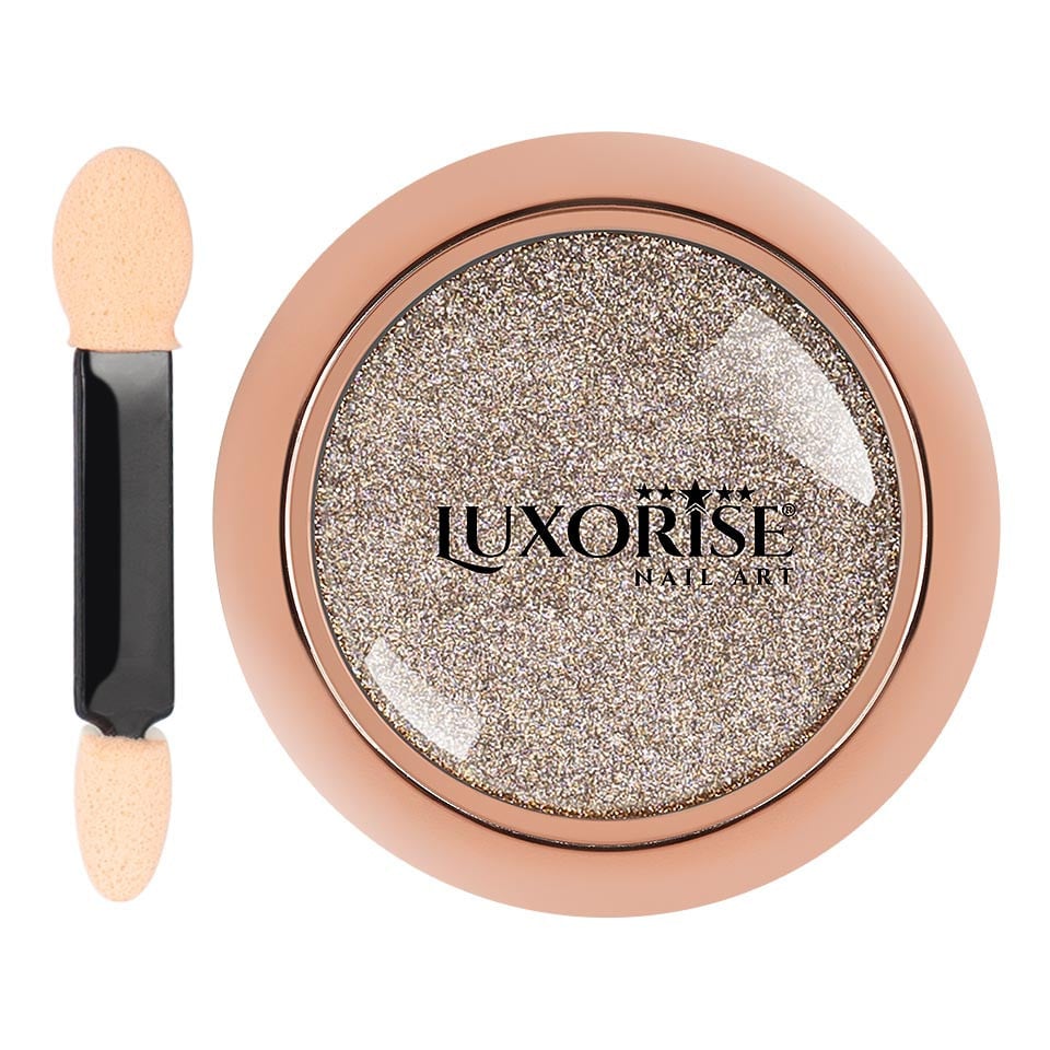 Pigment Unghii Mirror Powder LUXORISE, Platinum Gold - 2 | YEO