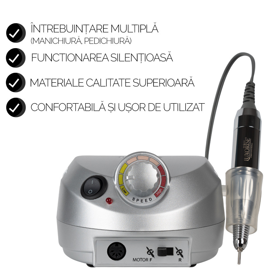 Pila electrica profesionala PowerPRO Elite - LUXORISE , 30.000 RPM, Silver - 2 | YEO