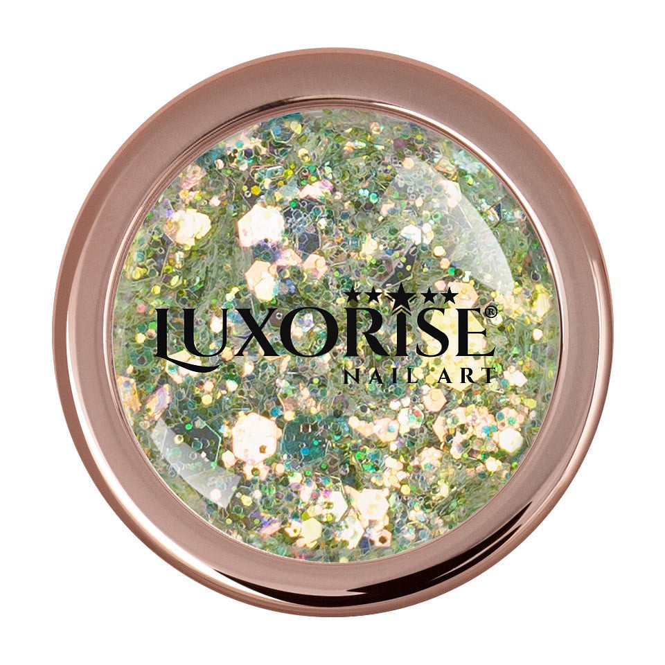 Sclipici Unghii LUXORISE - Sage Sparkle, Holo Glitter Collection - 2 | YEO