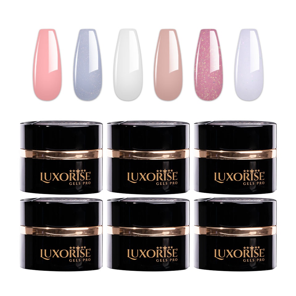 Set 6 Gel Constructie RevoFlex LUXORISE, Wonder Nails 02