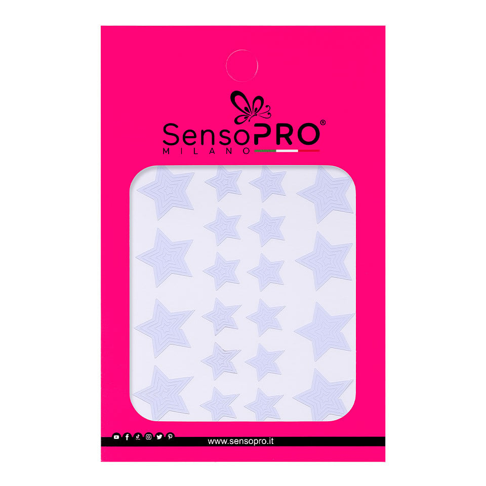 Sticker Sablon Nail Art SensoPRO Milano, Stars Shapes