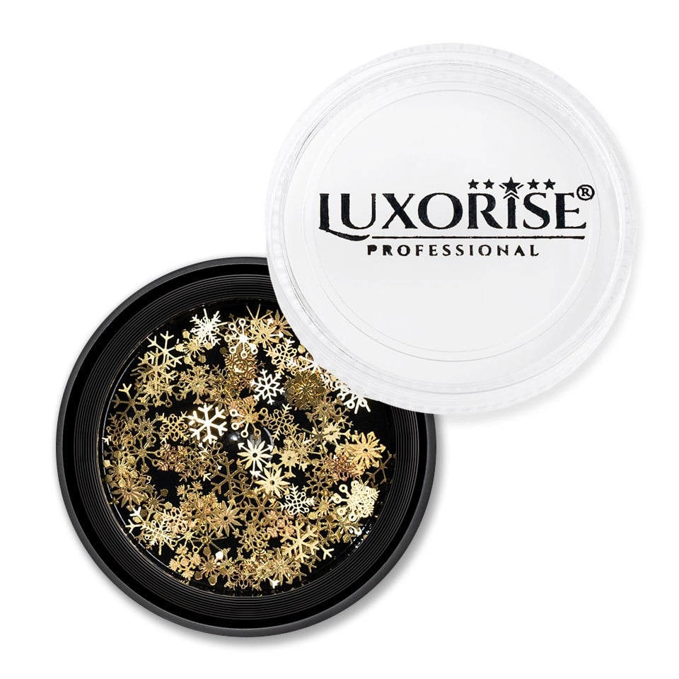 Strasuri Unghii LUXORISE, Gold Snowflakes - 2 | YEO