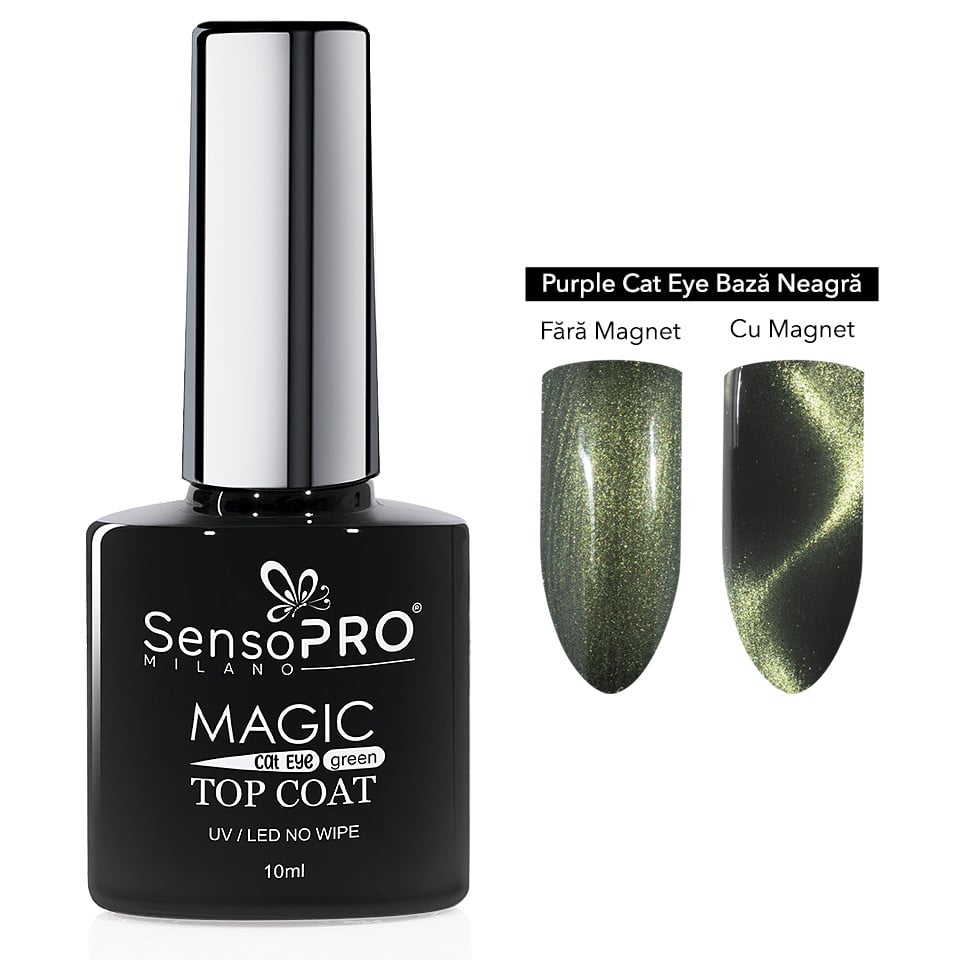 Top Coat Cat Eye SensoPRO Milano 10ml, Green - 1 | YEO