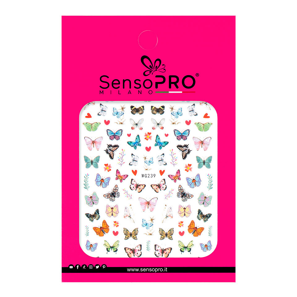 Abtibild Unghii SensoPRO Milano, Butterfly Euphoria WG239 - 1 | YEO