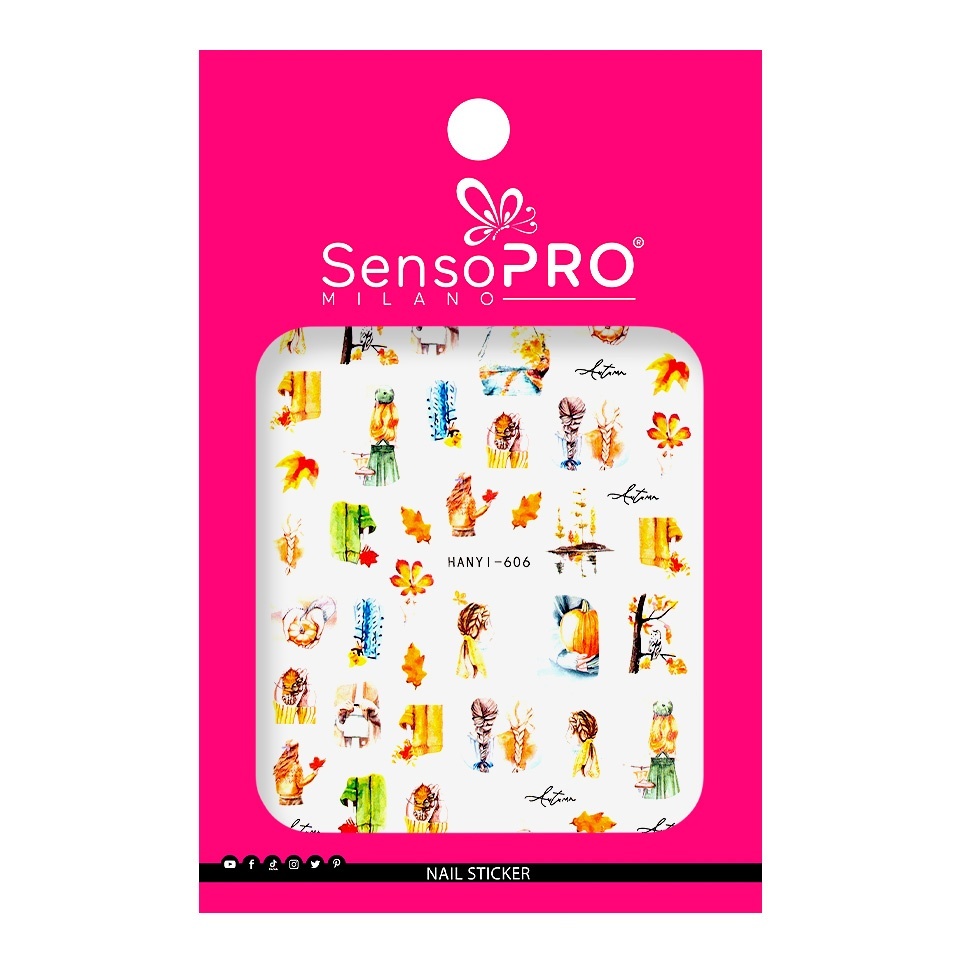 Abtibilduri Unghii SensoPRO Milano Fall Colors, model HANYI-606 - 1 | YEO