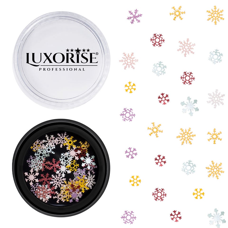 Decoratiuni Unghii LUXORISE, Colorful Snowflakes - 2 | YEO