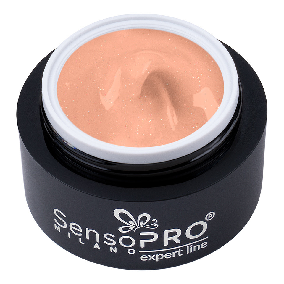 Gel Constructie Unghii Expert Line SensoPRO Milano - Shimmer Nude 15ml