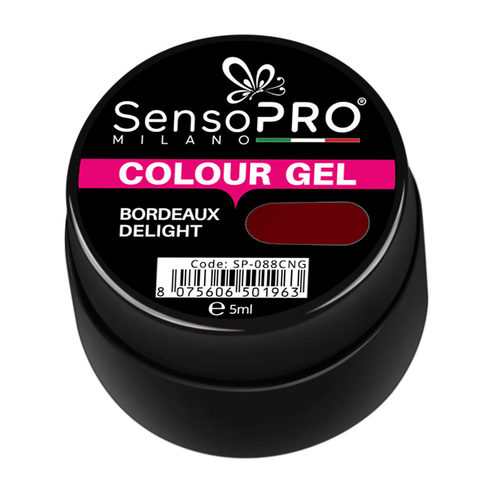 Gel UV Colorat Bordeaux Delight 5ml, SensoPRO Milano - 1 | YEO