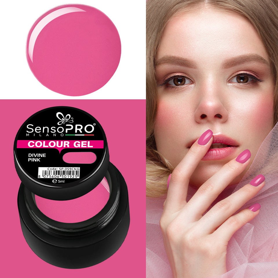 Gel UV Colorat Divine Pink 5ml, SensoPRO Milano - 2 | YEO