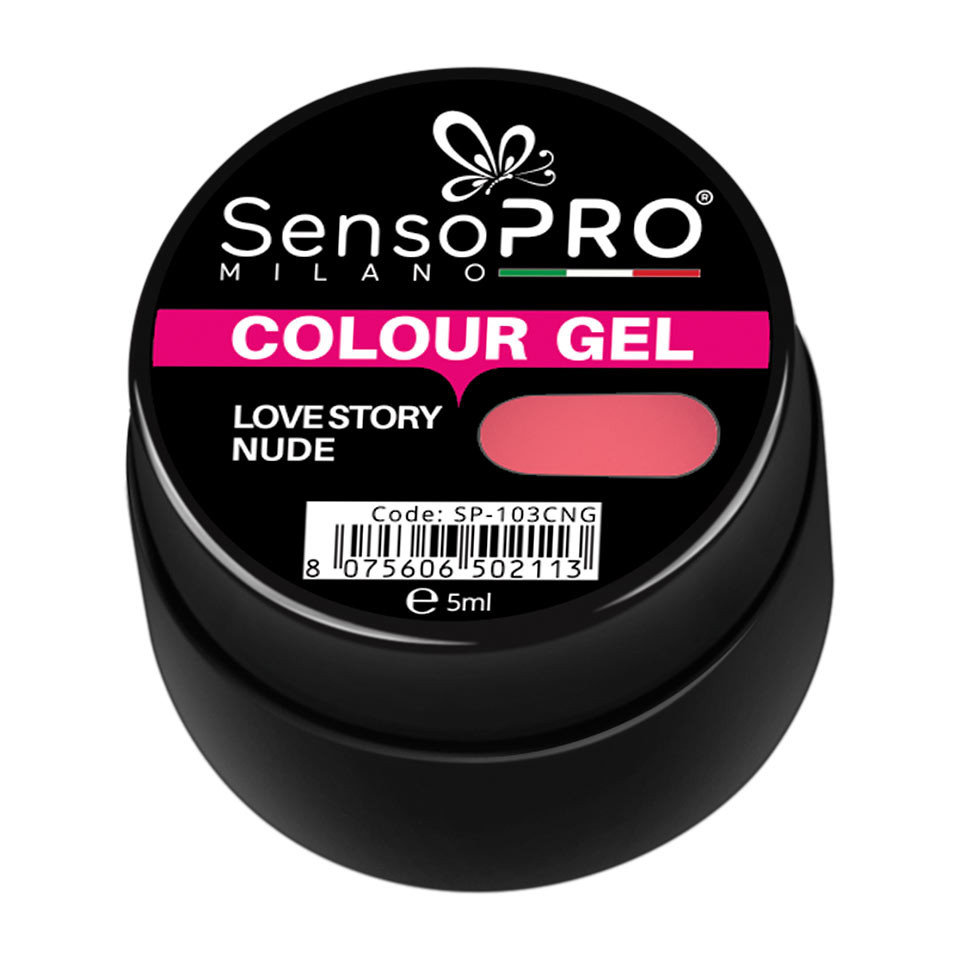 Gel UV Colorat Love Story Nude, SensoPRO Milano - 1 | YEO