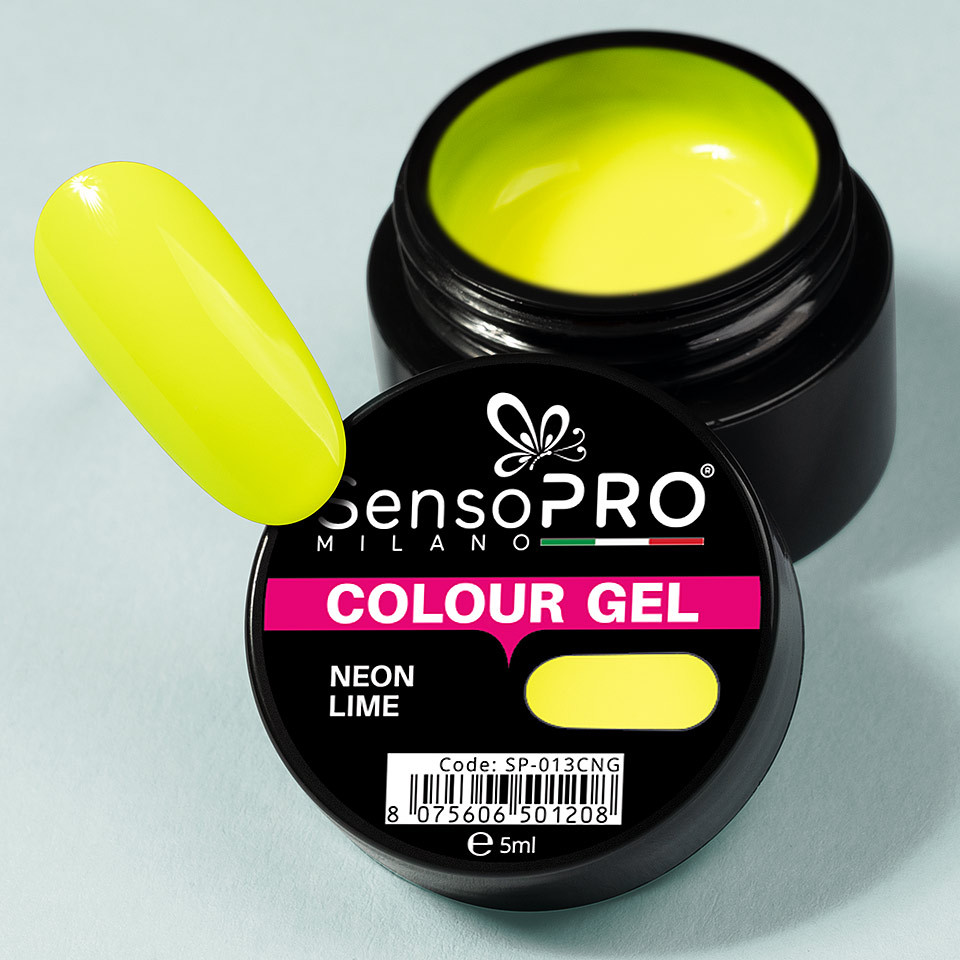 Gel UV Colorat Neon Lime 5ml, SensoPRO Milano - 2 | YEO