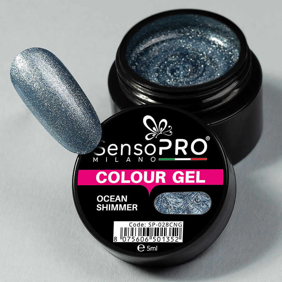 Gel UV Colorat Ocean Shimmer 5ml, SensoPRO Milano - 2 | YEO