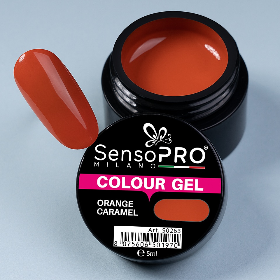 Gel UV Colorat Orange Caramel 5ml, SensoPRO Milano - 3 | YEO