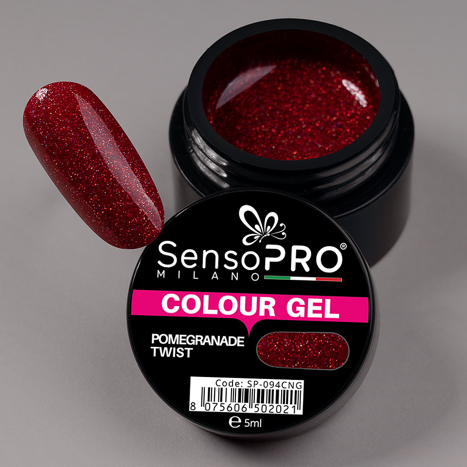 Gel UV Colorat Pomegranade Twist 5ml, SensoPRO Milano - 3 | YEO