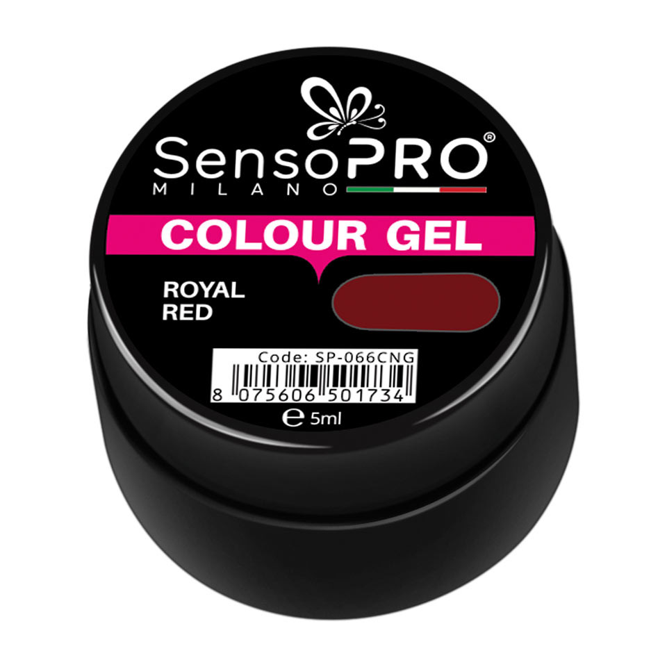 Gel UV Colorat Royal Red 5ml, SensoPRO Milano - 1 | YEO