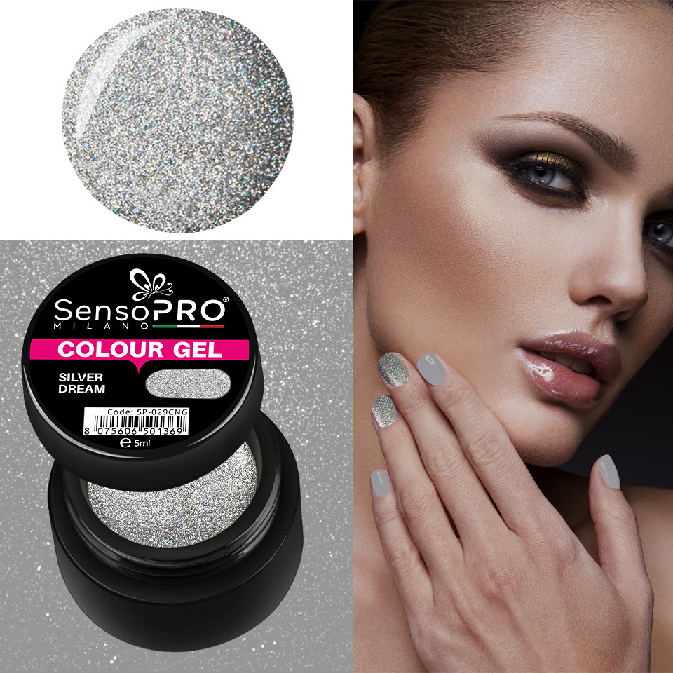 Gel UV Colorat Silver Dream 5ml, SensoPRO Milano - 2 | YEO