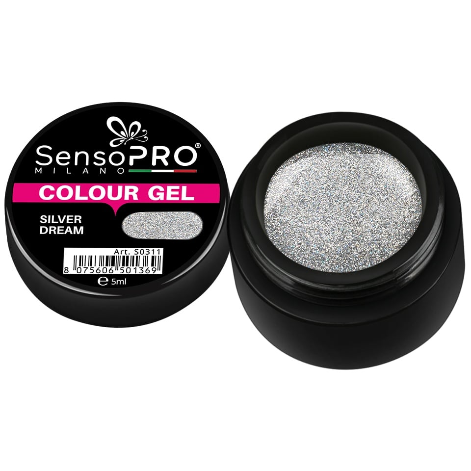 Gel UV Colorat Silver Dream 5ml, SensoPRO Milano