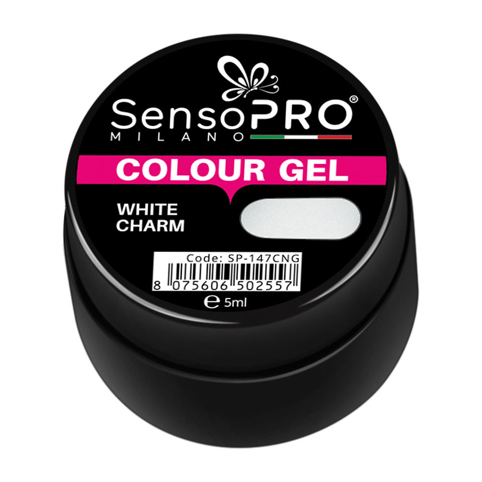 Gel UV Colorat White Charm 5ml, SensoPRO Milano - 1 | YEO