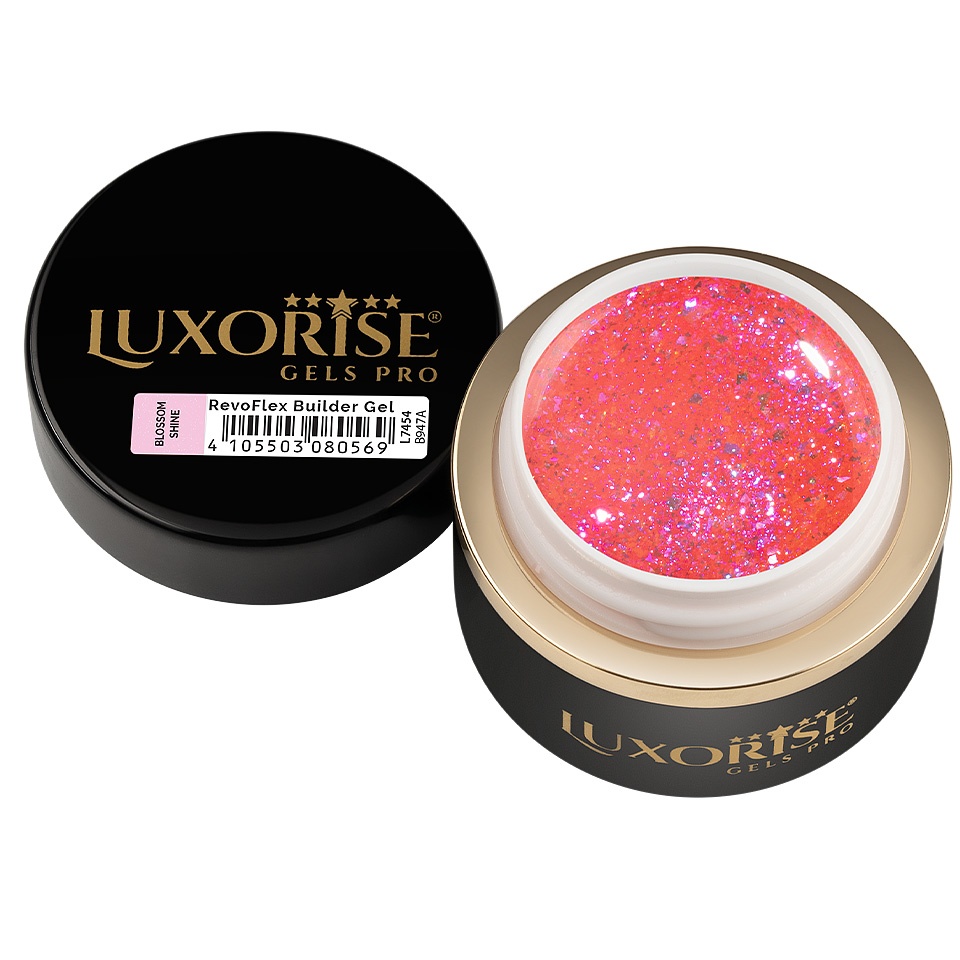 Gel UV Constructie Unghii RevoFlex LUXORISE 15ml, Blossom Shine - 2 | YEO