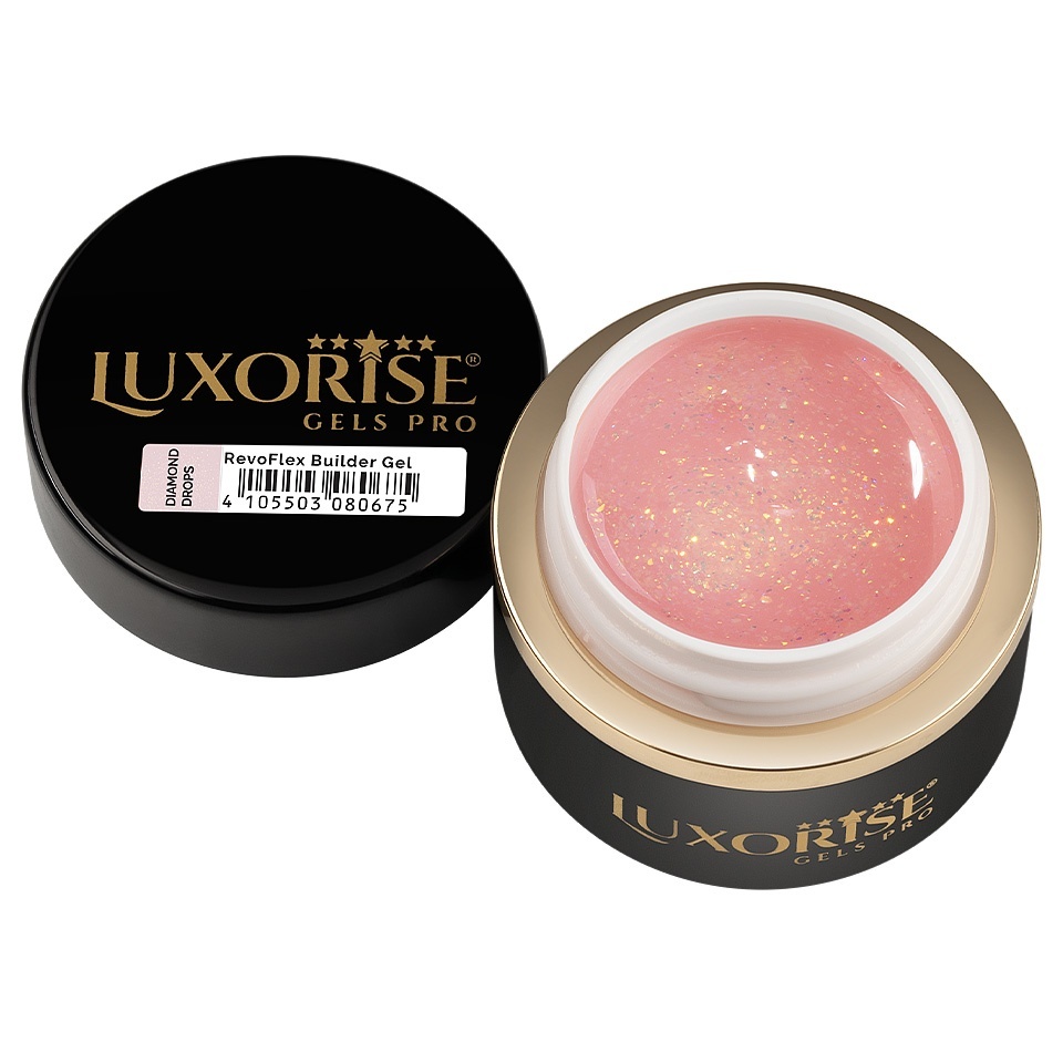 Gel UV Constructie Unghii RevoFlex LUXORISE 30ml, Diamond Drops - 2 | YEO