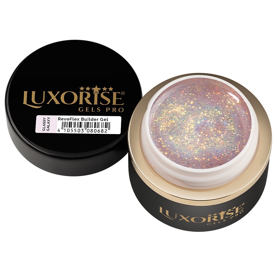 Gel UV Constructie Unghii RevoFlex LUXORISE 30ml, Glassy Galaxy - 1 | YEO