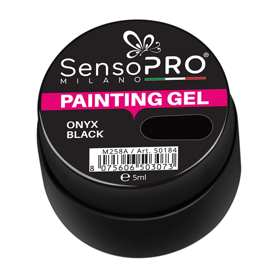 Gel UV Pictura Unghii Onyx Black 5ml, SensoPRO Milano - 2 | YEO