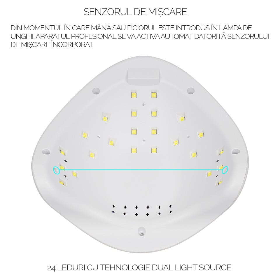 Lampa UV LED 48W SUN5 PRO SensoPRO Milano, White - 4 | YEO