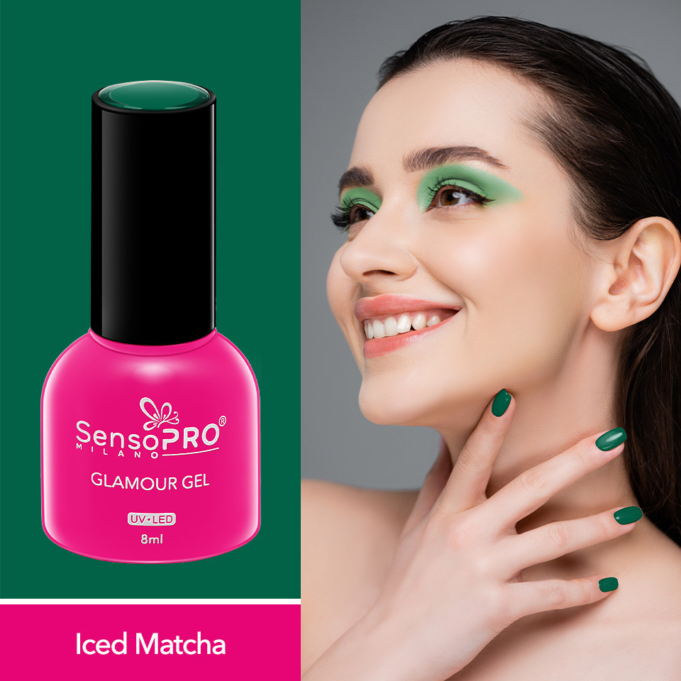 Oja Semipermanenta Glamour Gel SensoPRO Milano 8ml, Iced Matcha #41 - 1 | YEO