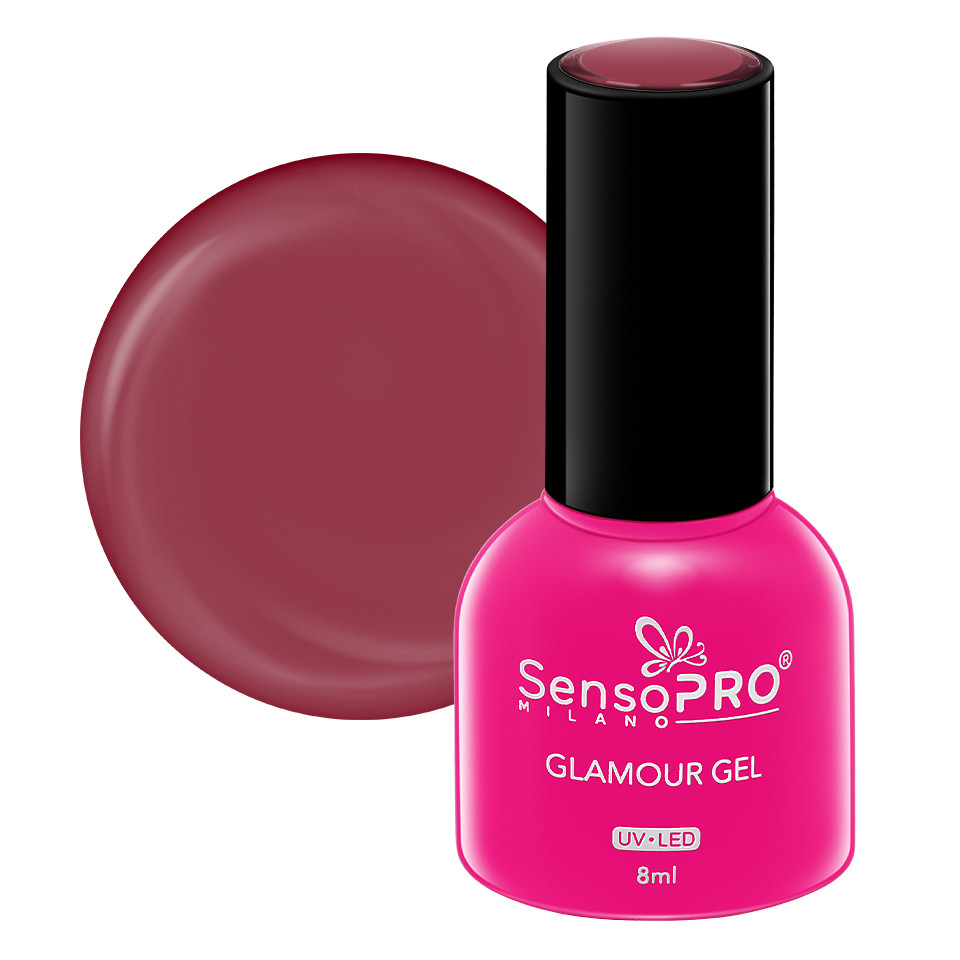 Oja Semipermanenta Glamour Gel SensoPRO Milano 8ml, Red Sensation #08