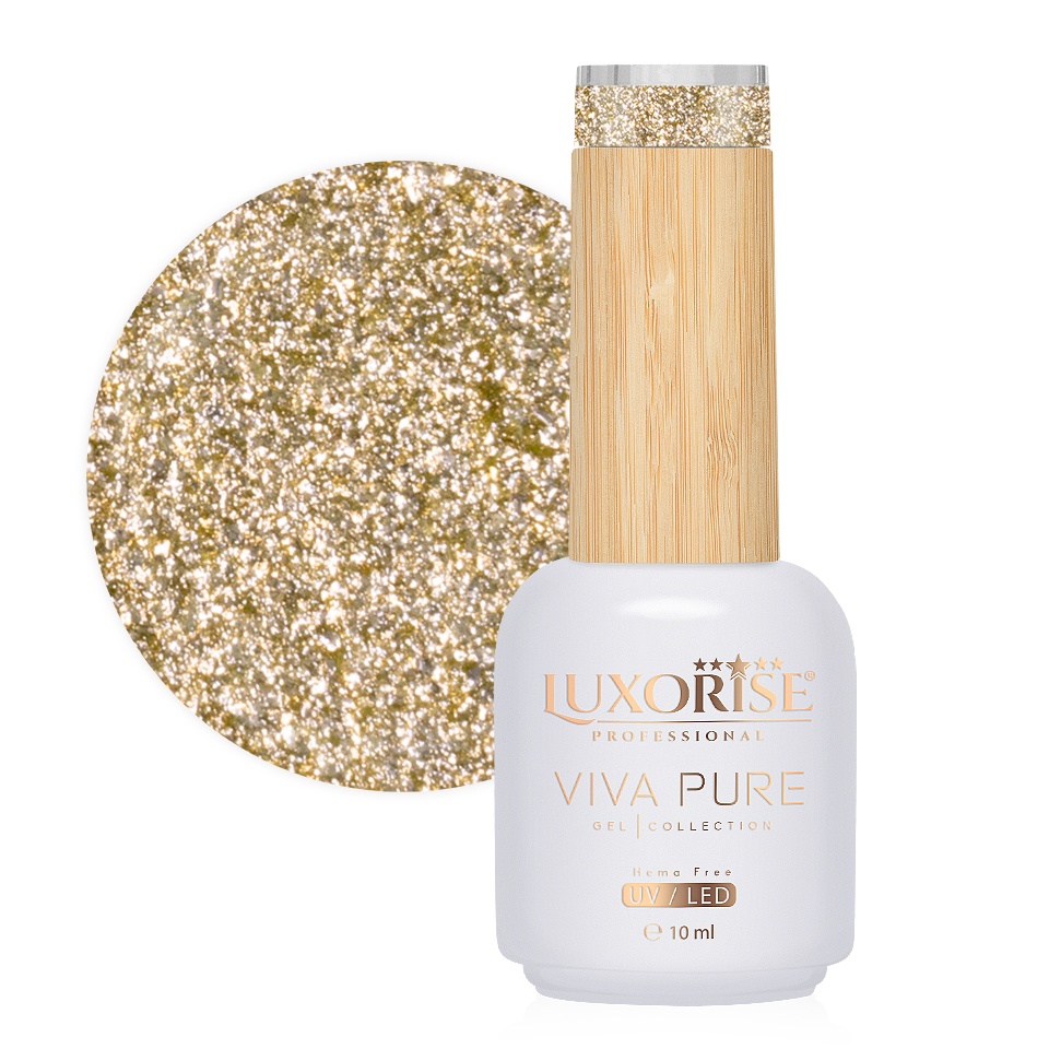 Oja Semipermanenta Hema Free Viva Pure LUXORISE - Pure Gold 10ml