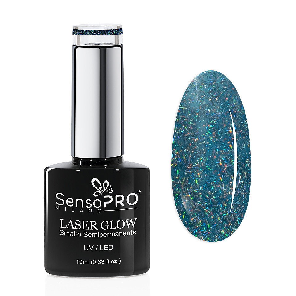 Oja Semipermanenta Holografica Laser Glow SensoPRO Milano 10ml, Diamond Oasis #29 - 1 | YEO